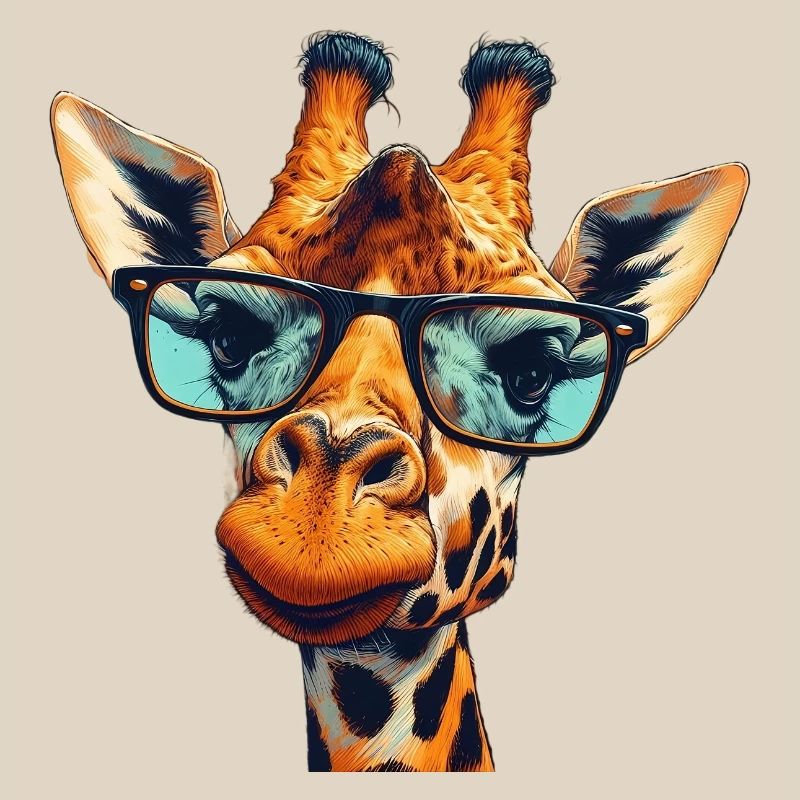 Giraffe with Glasses
