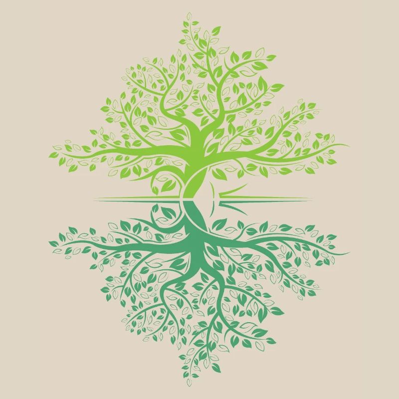 Tree Reflection Forest Nature Protection Outdoor Logo