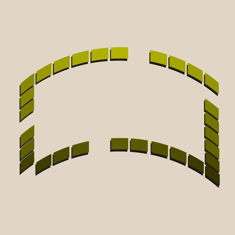 Frame Squares Graduated Green Gradient