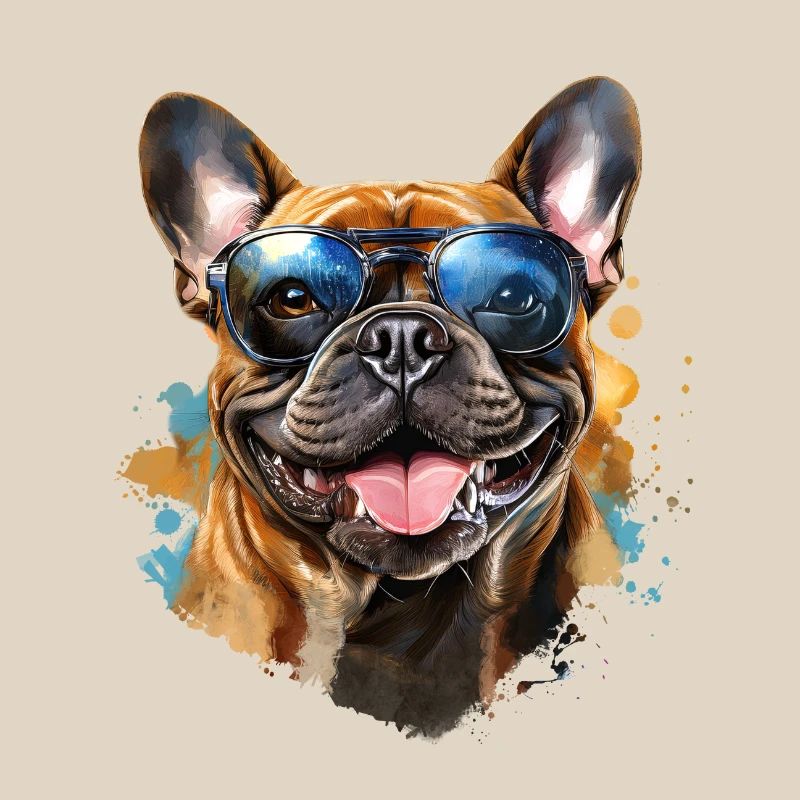 Frenchie mit Sonnenbrille
