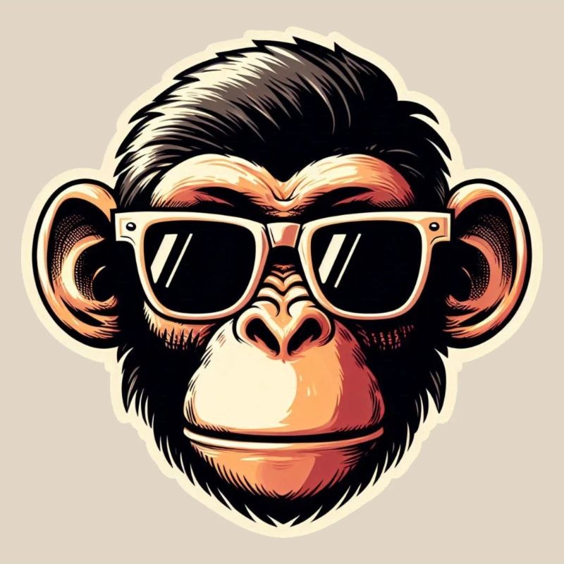 Affe Brille cool