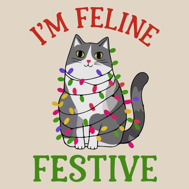 Feline Festive Light String Design
