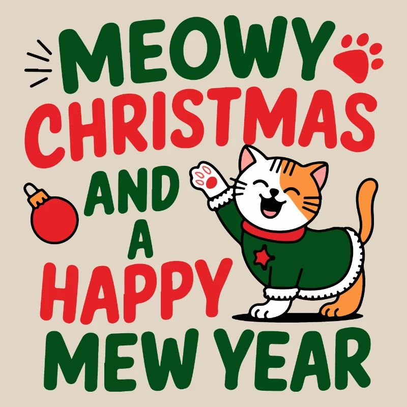 Conception de l’année du chat festif