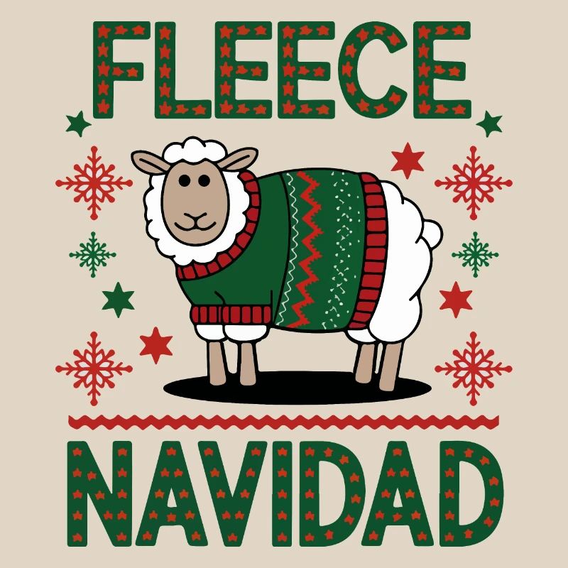 Conception de pull de Noël de mouton festif
