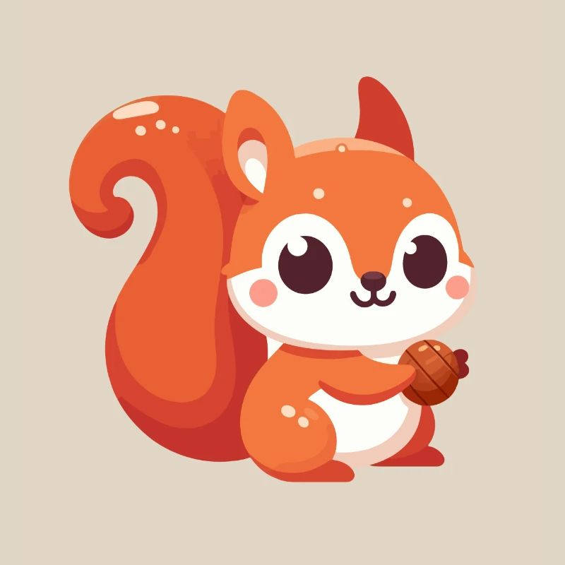 Chibi Eichhörnchen Kawaii