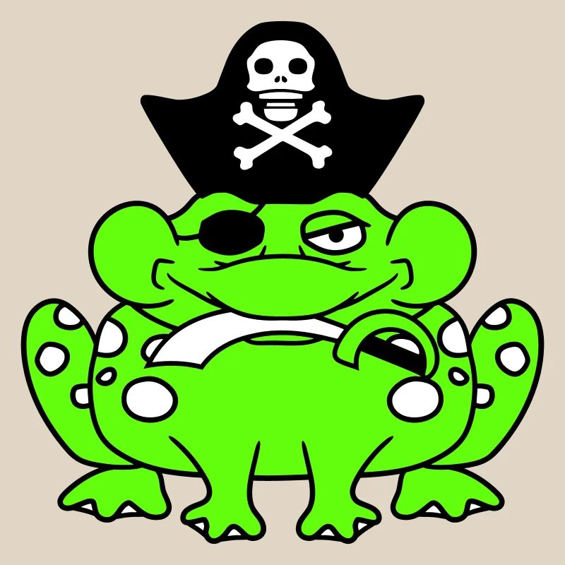 Frog Captain Cap Toad Funny Comic Cartoon