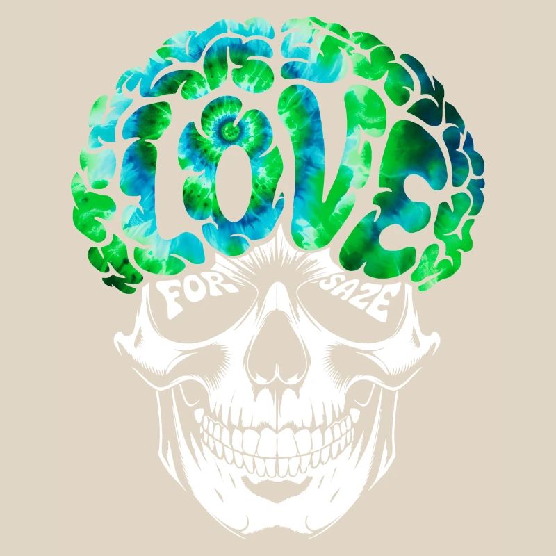 Psychedelic Skull Brain Love Tee