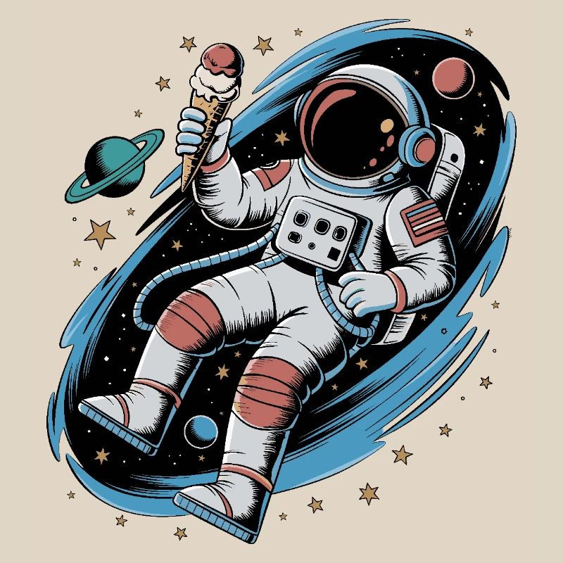 Astronaut Space Space Design with Planets and