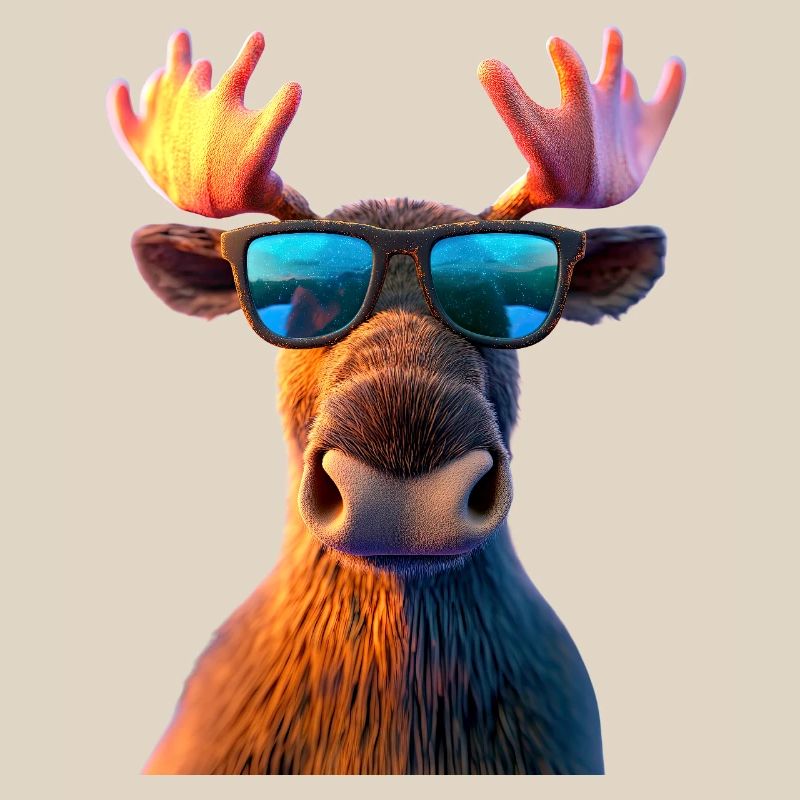 Elch Moose Elchbulle Geweih Hirsch Wilde Elche