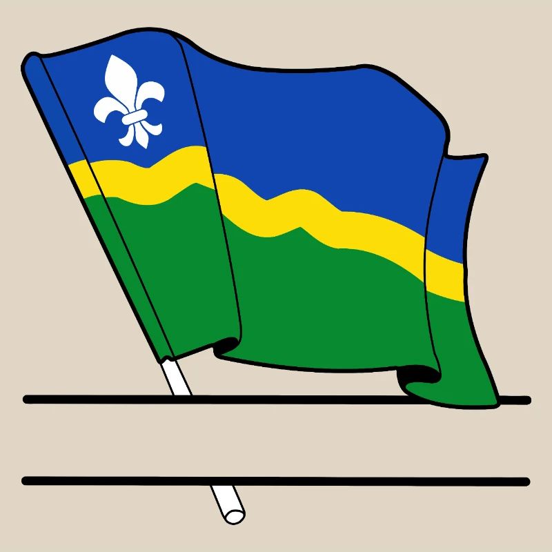 Drapeau Flevoland bannière de texte