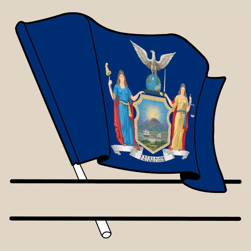 Drapeau New York bannière de texte
