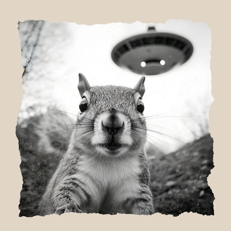 Alien Eichhörnchen Begegnung – Lustiges Sci-Fi