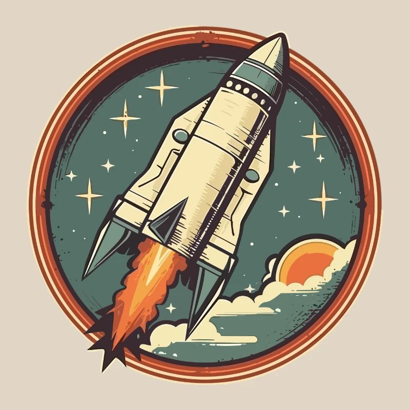 Fusée Rétro - Fusée Spatiale