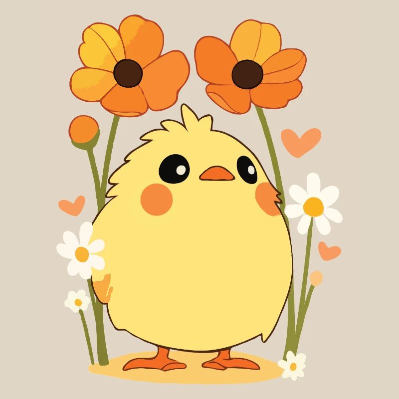 Chick, Spring, Flowers, Summer, Easter, Garden