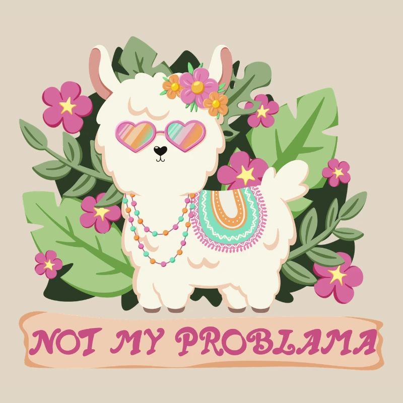 Sommer Lama Alpaka - Not my problem
