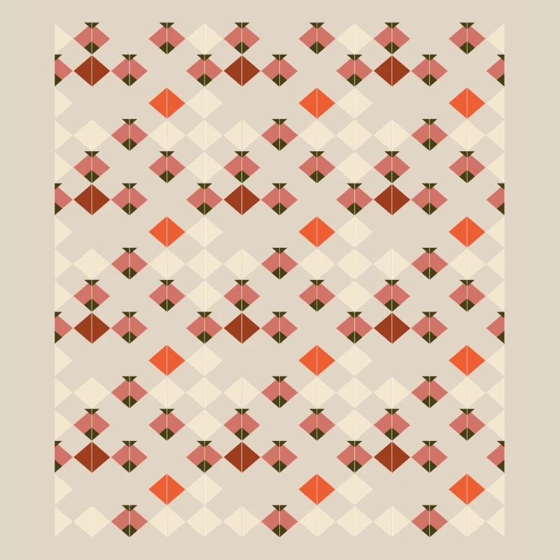 Geometric Diamond Quilt Pattern