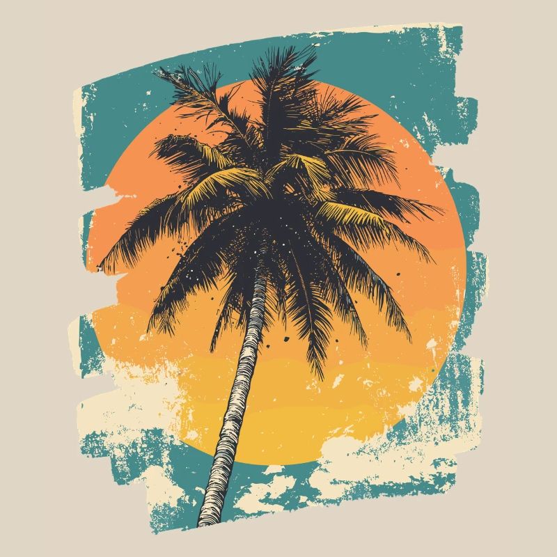 Palm Tree Sunset Summer Sun