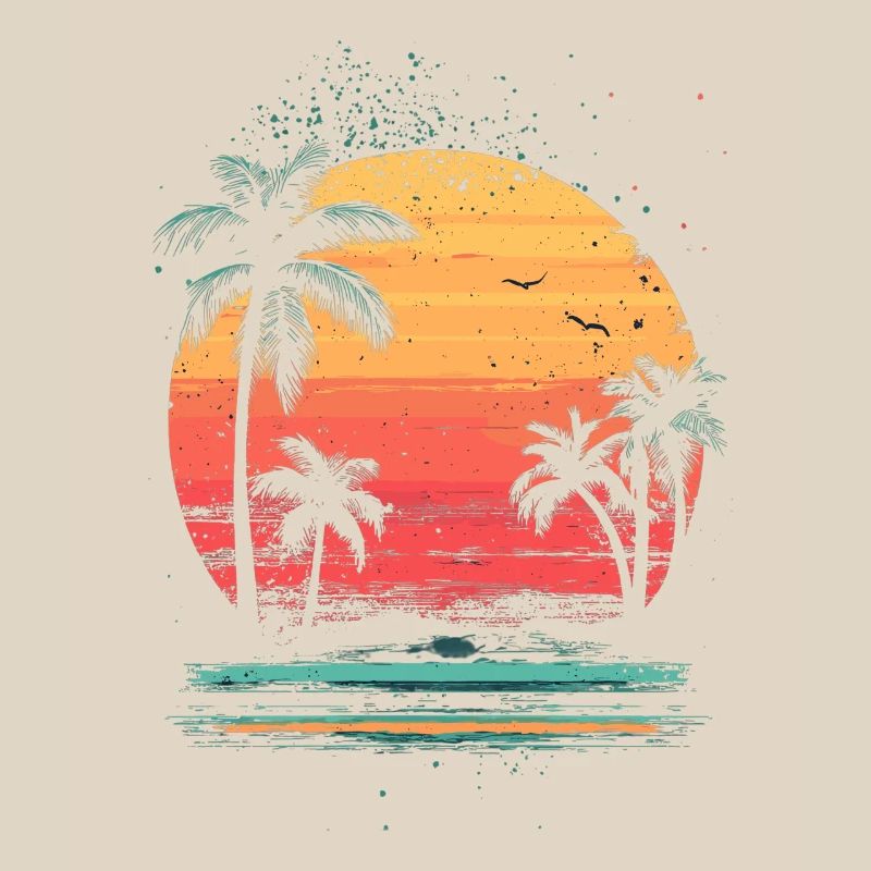 Palm Tree Sunset Summer Sun