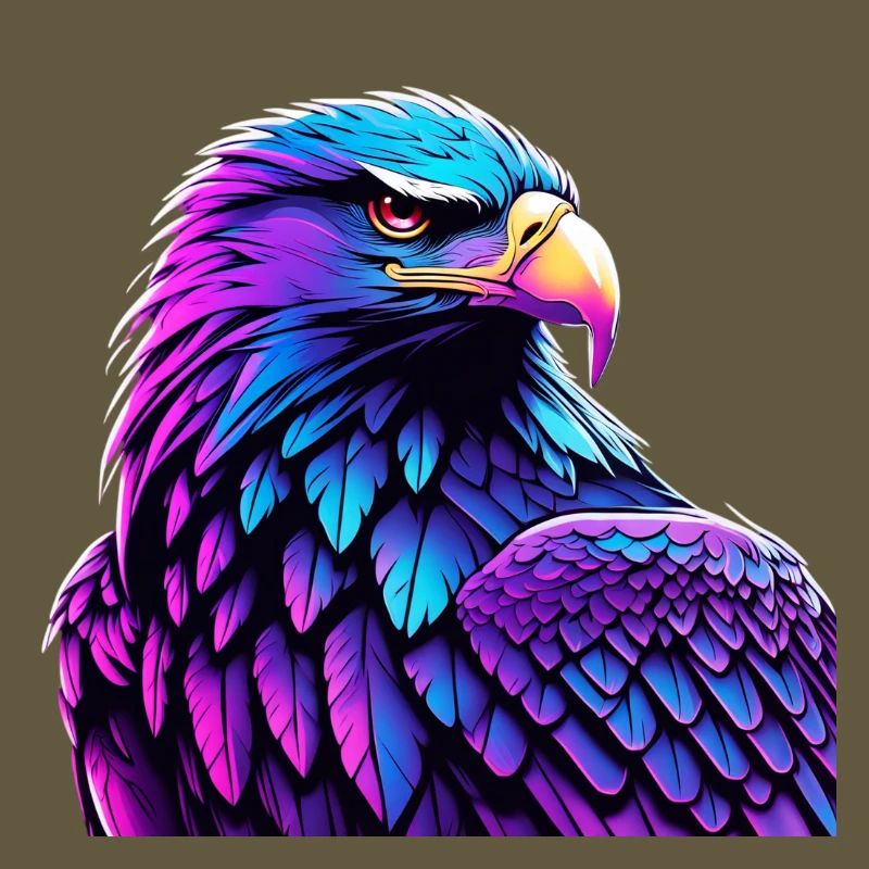 Glowing Eagle with Gradient