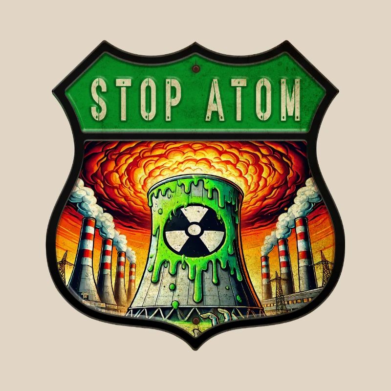 Stop Atom Crest Design