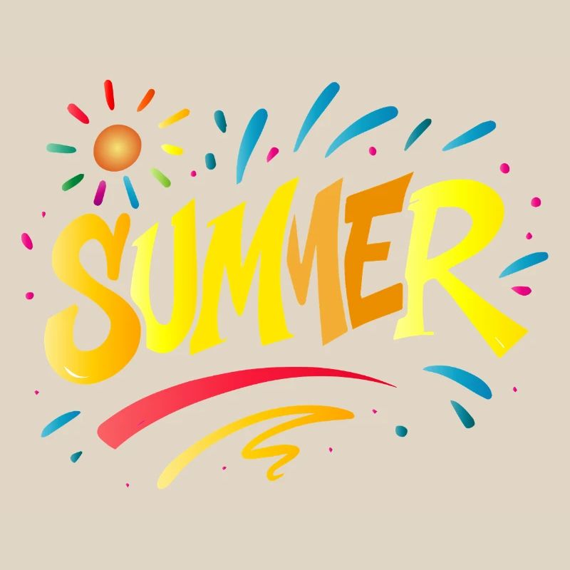 Summer Typo - Design d’été avec des éléments d’éclaboussure