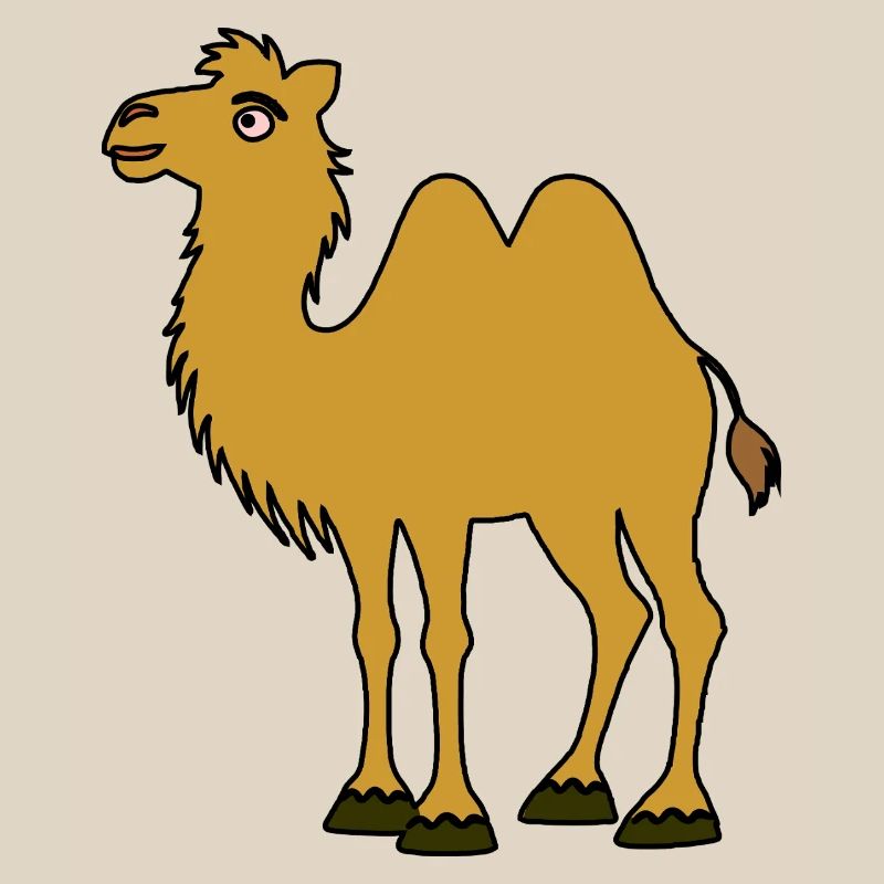 Brown Camel with Two Humps