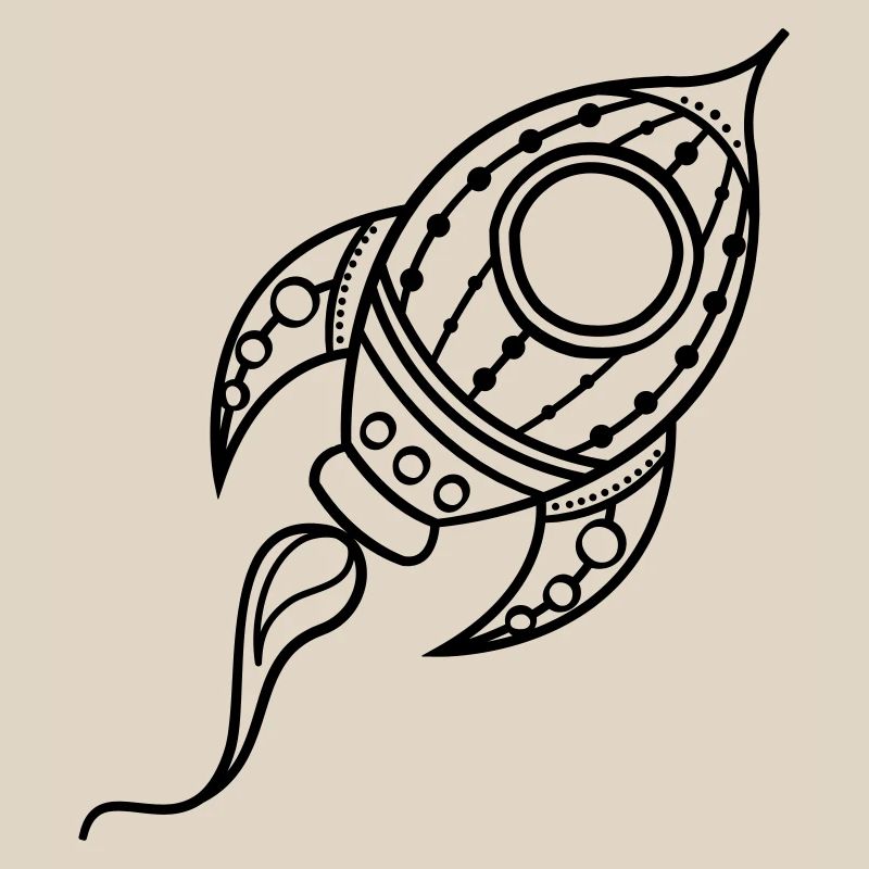 Fusée Doodle Voyage dans l’espace