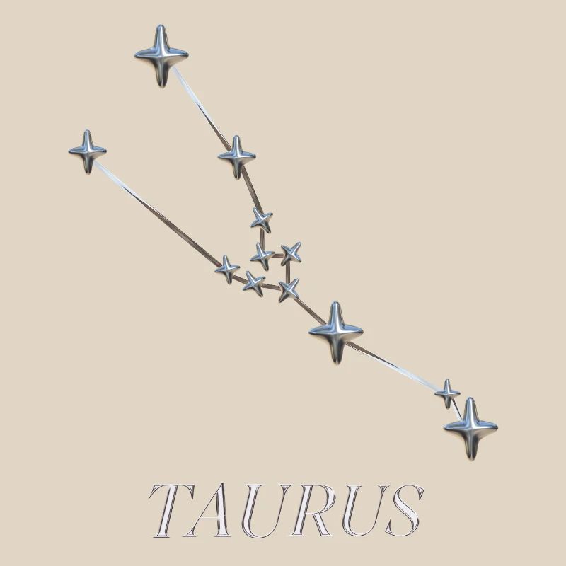 Constellation du Taureau – Constellation d’argent minimaliste