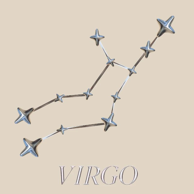 Virgo Sternbild – Minimalistisch Silber