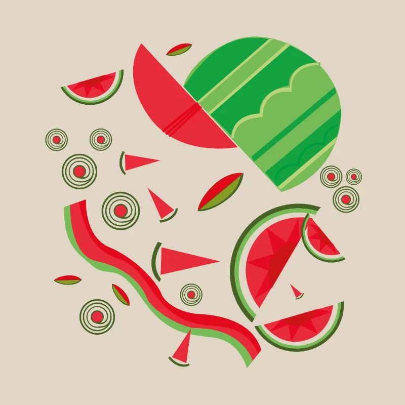 Design abstrait de pastèque