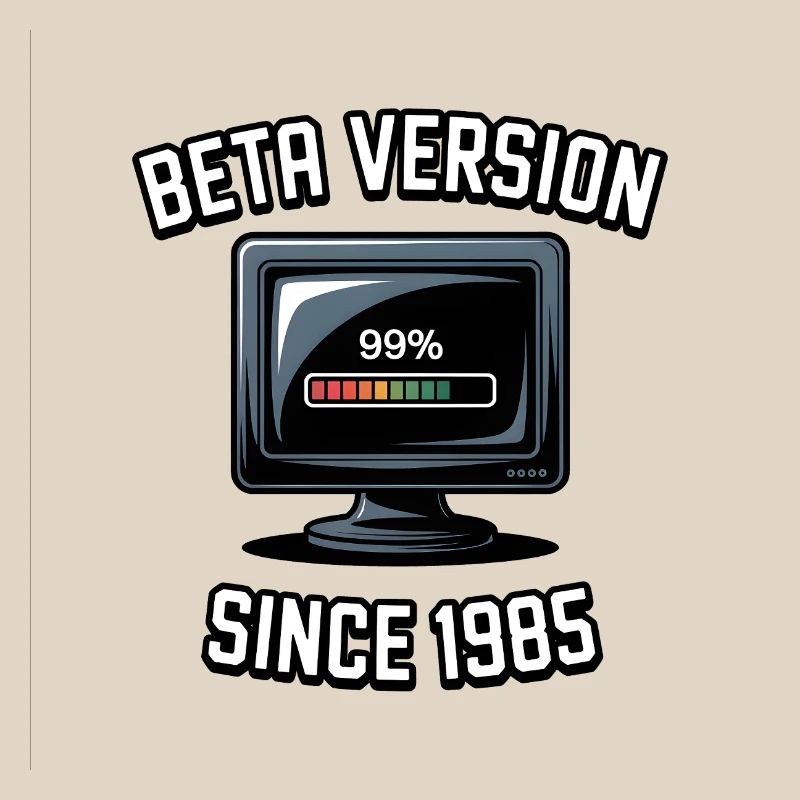 Retro Computer Progress Design