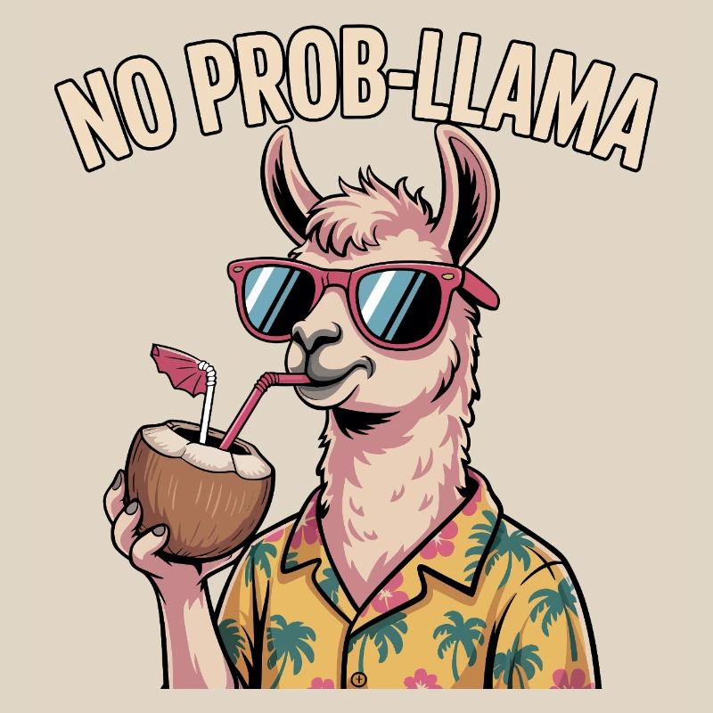 Kein Problem, ein lustiges Lama