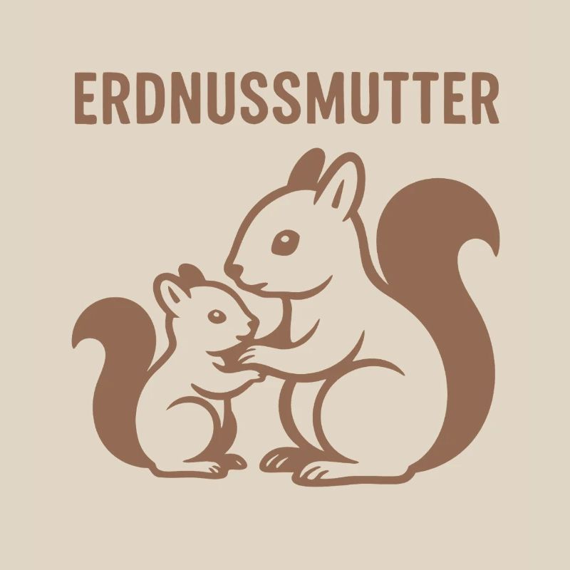 Erdnussmutter mit Eichhörnchenmotiv