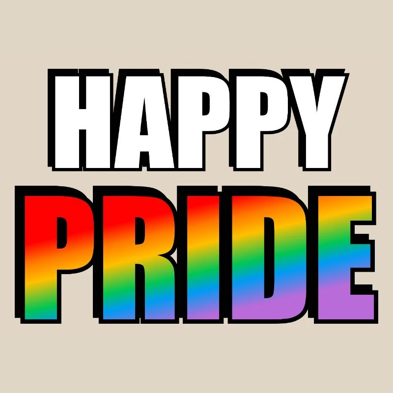 Vibrant Pride Rainbow Typography