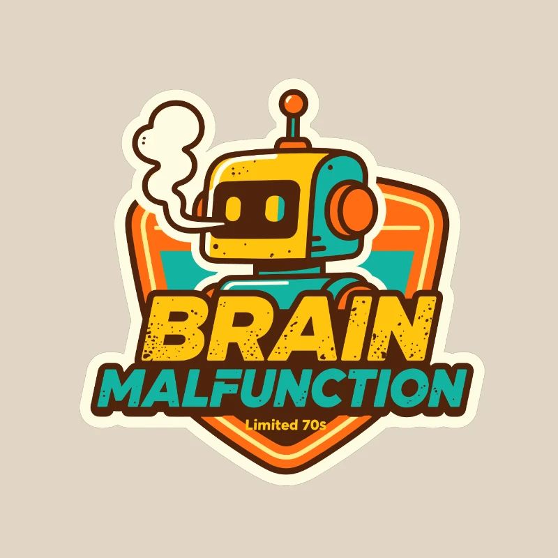 Dysfonctionnement cérébral Conception de robot rétro