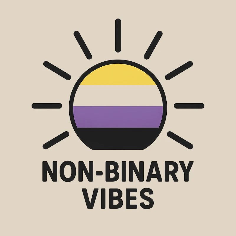 Non-Binary Vibes Sun Logo