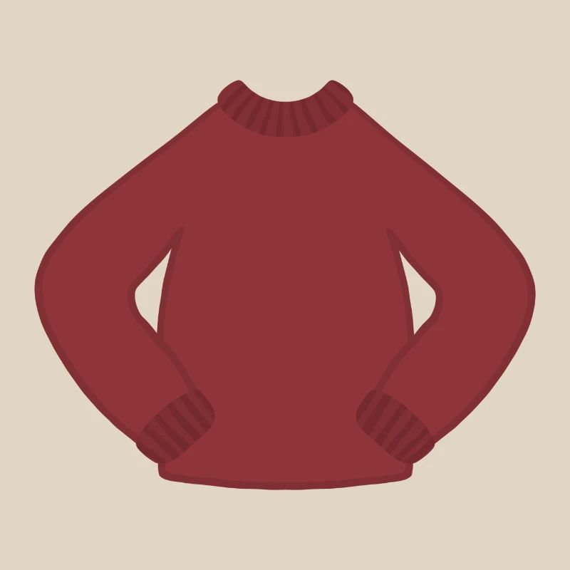 Rostrot Kuscheliger Strickpullover