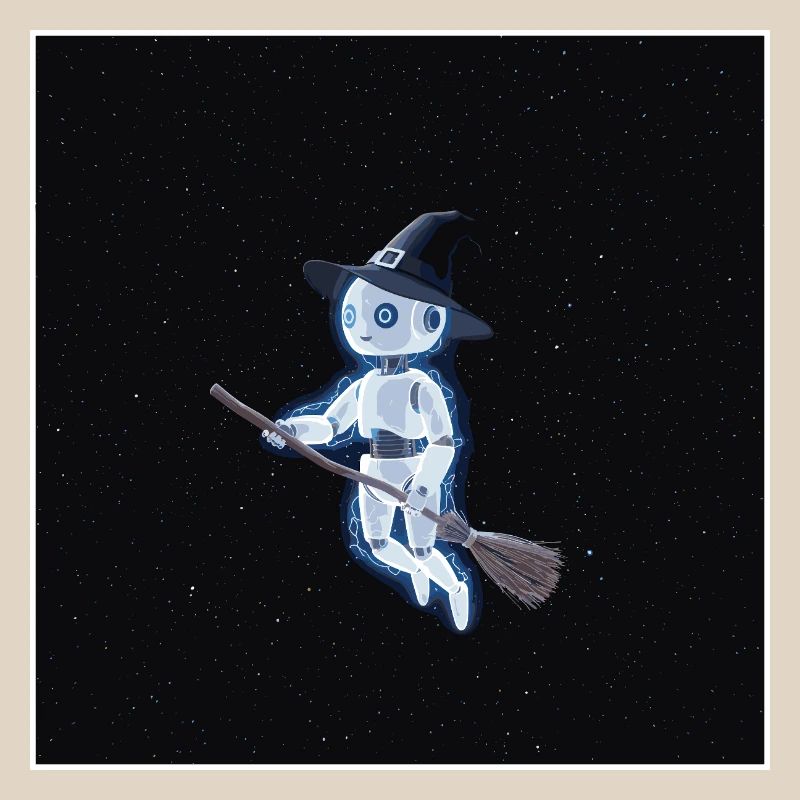 Robot witch in space