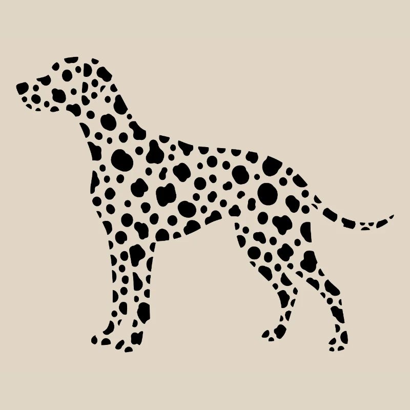 Conception de points de silhouette dalmate