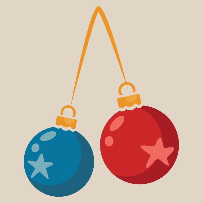 Bunte Weihnachtskugeln Deko Design