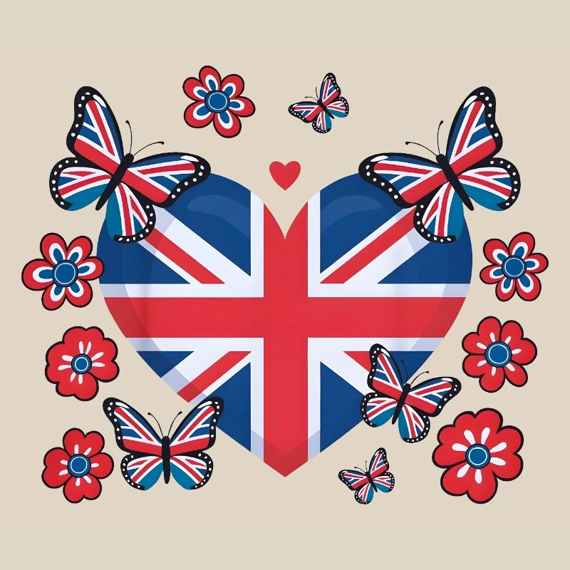 Union Jack Heart Bloom