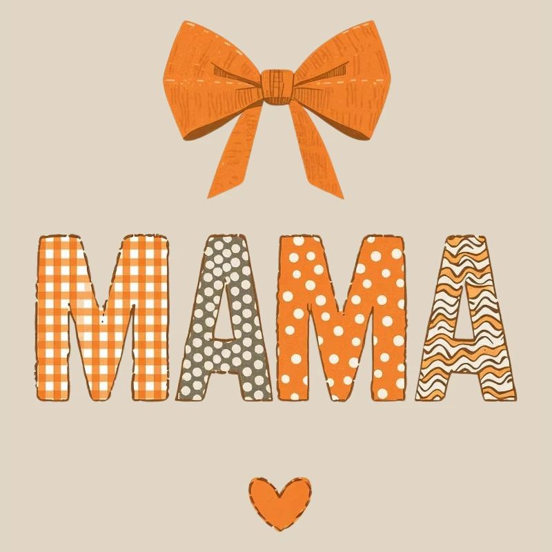 Orange Mom Patchwork Muster