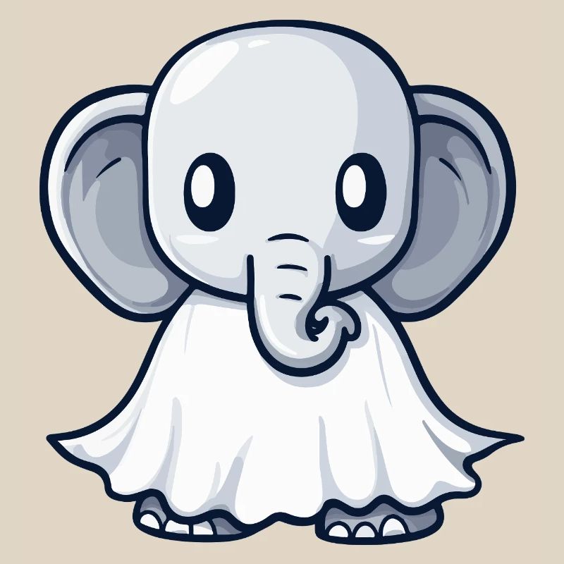 Elefant Halloween Geist