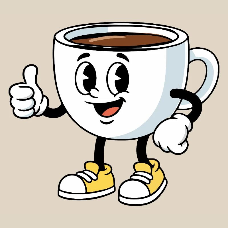 Cartoon Coffee Cup Funny Coffee Comic
