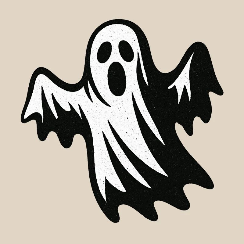 Vintage ghost silhouette
