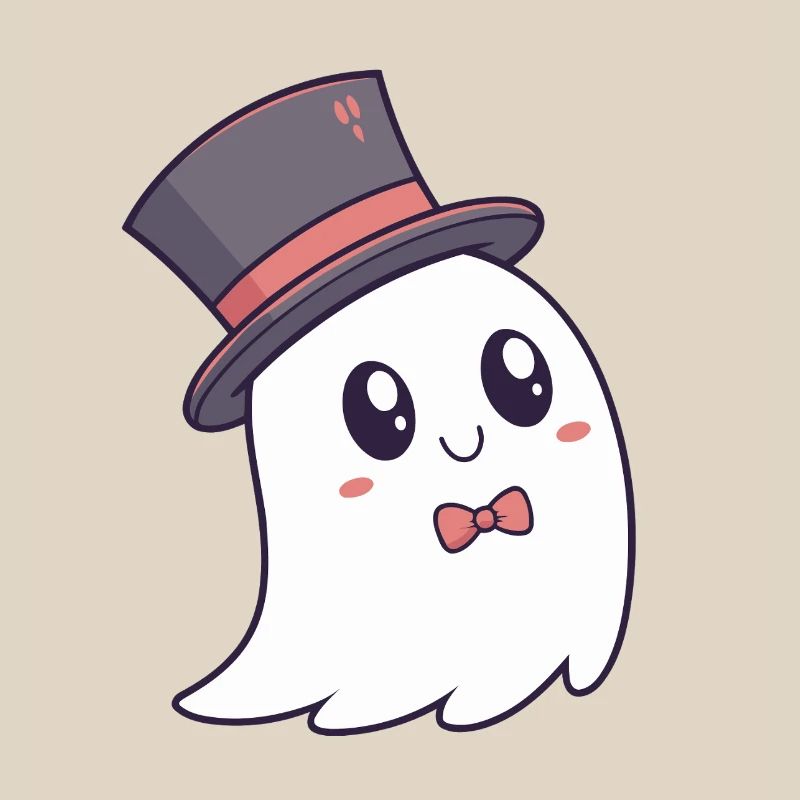 Fancy Ghost Hat and Bow Tie