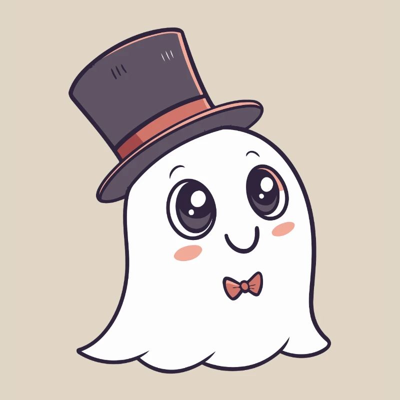 Chic Ghost Hat and Bow