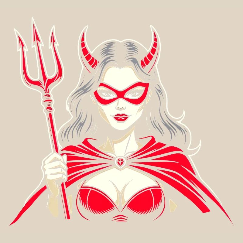 Devil Trident Hell Devil Woman Woman Devil
