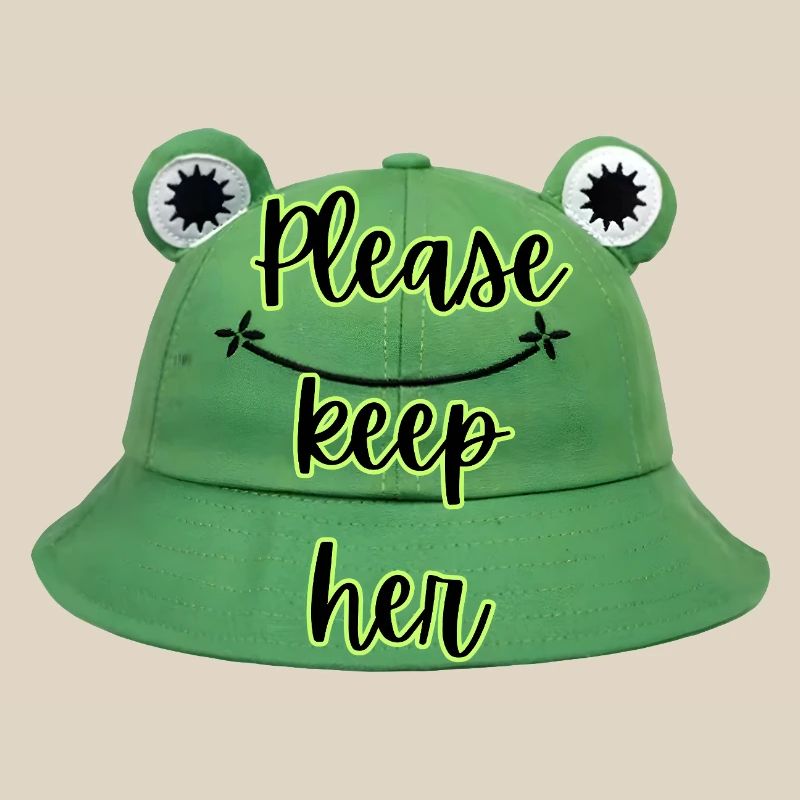 Please keep here - Frog hat