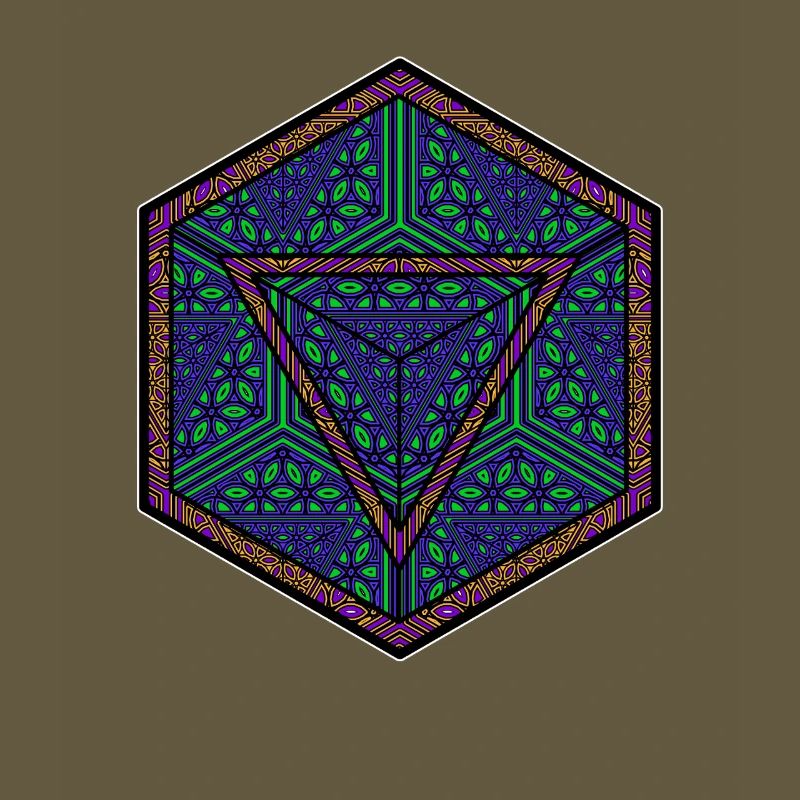 Mandala Kaleidoscope Triangle Pattern Psychedelic